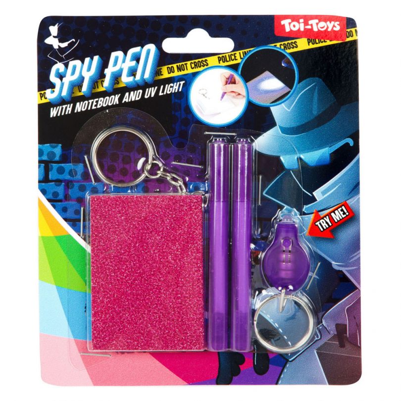 Toi-Toys Notitieboek met UV Lamp en Geheimschrift Pen