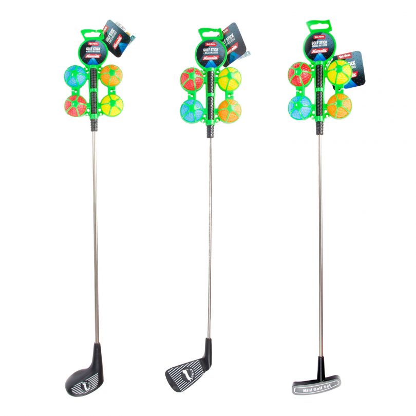 Toi-Toys Adrenix Golfstick Metaal met 4 Gekleurde Ballen