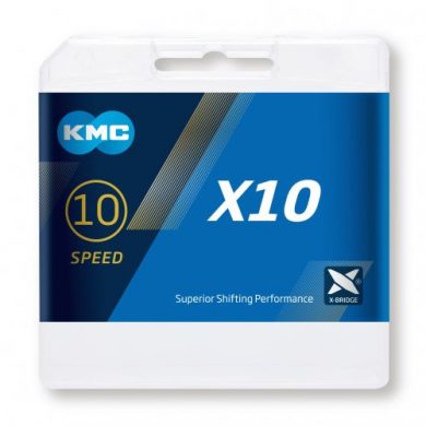 KMC Ketting X10 silver/blacK116 l workshop box per 25