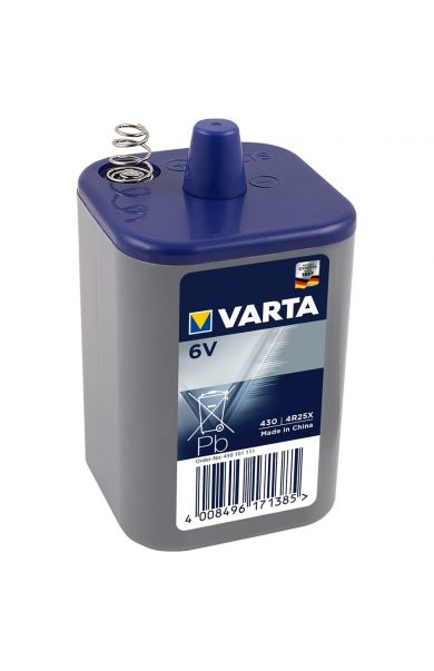 Varta Batterij 6V blok m/veer (1)