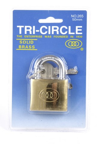 Tricircle Tri-Circle hangslot 50mm Messing