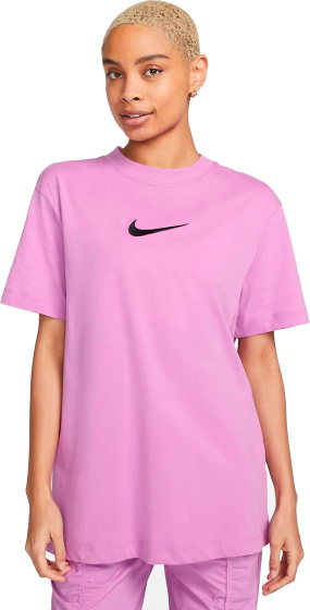Nike Midi Swoosh T-Shirt Dames Roze maat XL