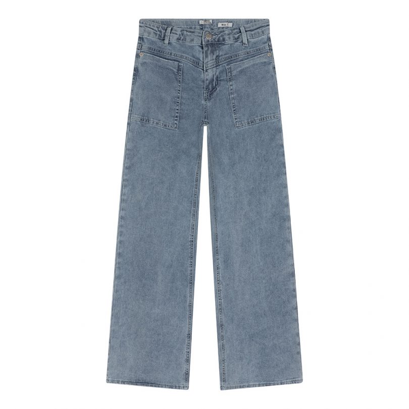 Indian Blue Jeans Meisjes jeans broek Joy Worker wide fit - Licht denim