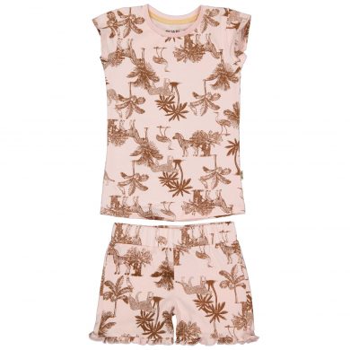 Quapi Meisjes pyjama Pien - AOP roze jungle